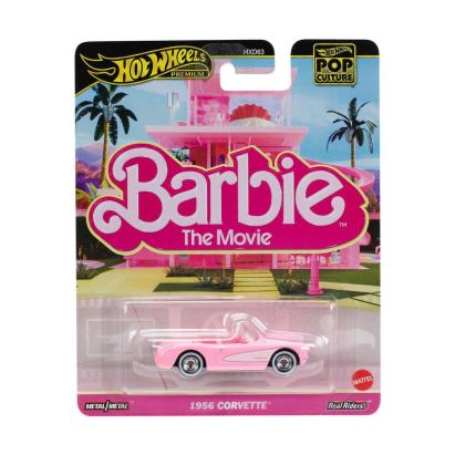 HOT WHEELS POP CULTURE BARBIE THE MOVIE MASINUTA METALICA 1956 CORVETTE SCARA 1:64 SuperHeroes ToysZone