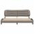 Cadru de pat fără saltea, gri taupe, 200x200 cm, textil GartenMobel Dekor