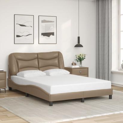 Cadru de pat cu tăblie, cappuccino, 120x200 cm, piele ecologică GartenMobel Dekor
