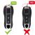 Husa Cheie Porsche, Smartkey Model Nou, 3 Butoane, Tpu, Aspect piele, Gri AutoProtect KeyCars