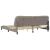 Cadru de pat cu lumini LED, gri taupe, 200x200 cm, textil GartenMobel Dekor