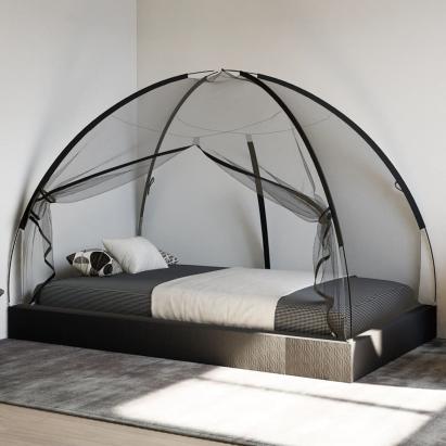 Plasa țânțari Mongolia cu uși, 220 ochiuri negru 200x120x130 cm GartenMobel Dekor