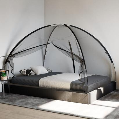 Plasa țânțari Mongolia cu uși, 220 ochiuri negru 200x150x140 cm GartenMobel Dekor