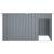 Cușcă câine cu acoperiș antracit 196x91x110 cm oțel galvanizat GartenMobel Dekor