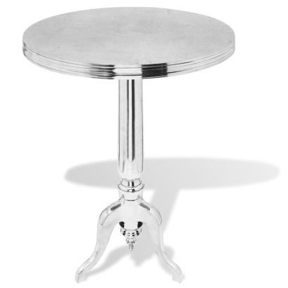 Masă laterală rotundă din aluminiu, argintiu GartenMobel Dekor