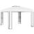Pavilion cu acoperiș dublu & șiruri de lumini LED, alb, 3x3 m GartenMobel Dekor