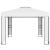 Pavilion cu acoperiș dublu & șiruri de lumini LED, alb, 3x3 m GartenMobel Dekor