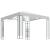 Pavilion cu acoperiș dublu & șiruri de lumini LED, alb, 3x3 m GartenMobel Dekor