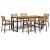 Set mobilier de grădină, 7 piese, lemn masiv de acacia și metal GartenMobel Dekor