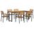 Set mobilier de grădină, 7 piese, lemn masiv de acacia și metal GartenMobel Dekor