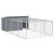 Cușcă câine cu țarc antracit 197x396x110 cm oțel galvanizat GartenMobel Dekor