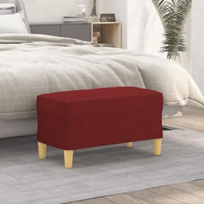 Bancă, roșu vin, 70x35x41 cm, textil GartenMobel Dekor