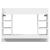 Birou montat pe perete, alb, 105x48x75 cm, lemn prelucrat GartenMobel Dekor