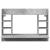 Birou montat pe perete, gri beton, 105x48x75 cm, lemn prelucrat GartenMobel Dekor