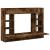 Birou montat perete stejar fumuriu 105x48x75cm lemn prelucrat GartenMobel Dekor