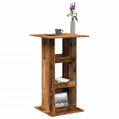 Masă bar cu depozitare lemn vechi, 60x60x102 cm, lemn prelucrat GartenMobel Dekor