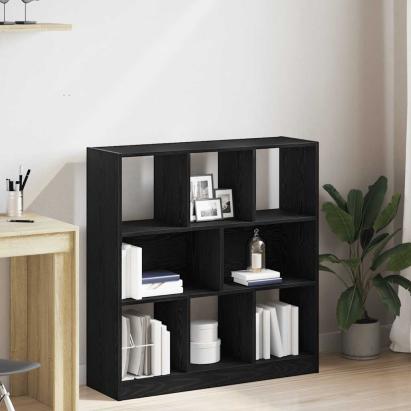 Dulap cu cărți stejar negru 97,5x29,5x100 cm lemn prelucrat GartenMobel Dekor