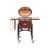 Grill ceramic CLASSIC PRO-Serie 2.0 roșu cu suport metalic, Monolith Essential GrillCooking
