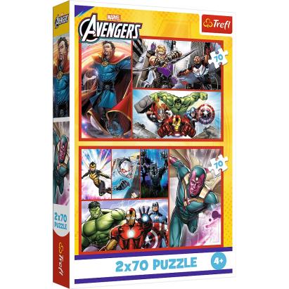 PUZZLE TREFL 2X70 MARVEL AVENGERS MISIUNEA SUPER EROILOR MARVEL AVENGERS SuperHeroes ToysZone