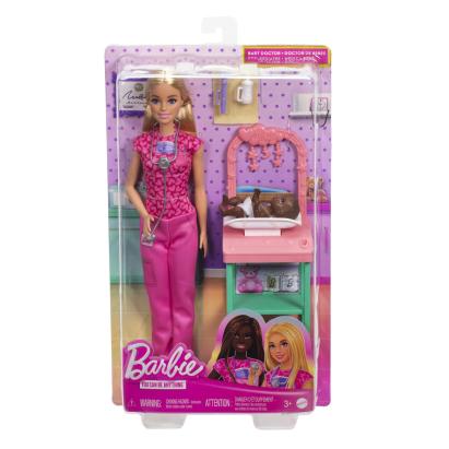 BARBIE CARIERE SET MOBILIER CU PAPUSA DOCTOR PEDIATRU BLONDA SuperHeroes ToysZone