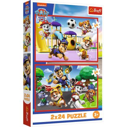PUZZLE TREFL 2X24 PATRULA CATELUSILOR ZIUA AMUZANTA A CATELUSILOR SuperHeroes ToysZone