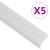 Profile trepte în formă de L, 5 buc, argintiu, 100 cm, aluminiu GartenMobel Dekor