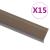 Profile trepte în formă de L, 15 buc., maro, 100 cm, aluminiu GartenMobel Dekor