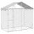 Padoc de exterior&acoperiș argintiu 3x1,5x2,5 m oțel galvanizat GartenMobel Dekor
