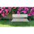 Banca de gradina, spatar plastic, structura otel, gri, 118x54x77 cm, Miruna GartenVIP DiyLine