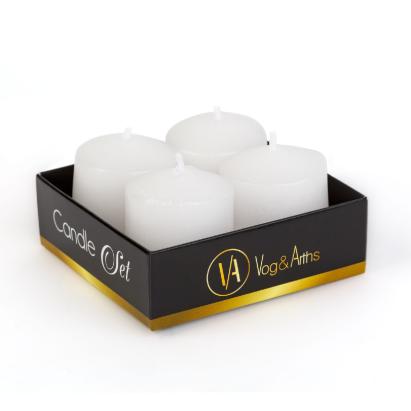 Set de lumânări – alb, fără parfum – 4 x 45 g Best CarHome