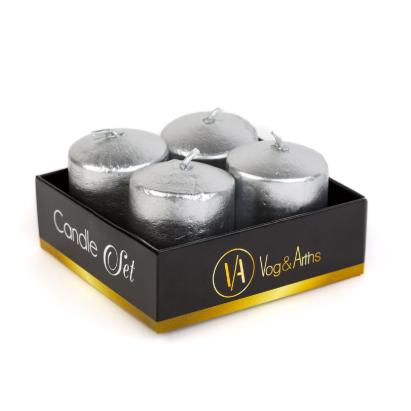 Set de lumânări – argintiu, fără parfum – 4 x 45 g Best CarHome