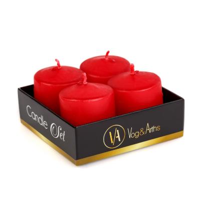 Set de lumânări – roșu, fără parfum – 4 x 45 g Best CarHome