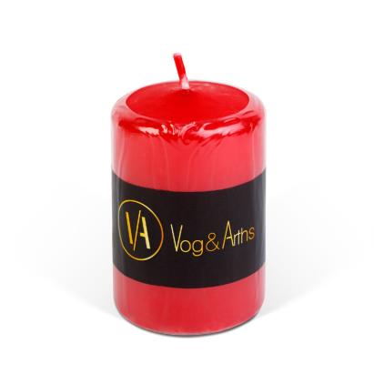 Lumânare cilindrică – roșie, fără parfum – 130 g Best CarHome