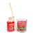 Set lumânare parfumată și odorizant cu bețe - măr & scorțișoară - 120 g + 100 ml Best CarHome