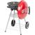 Gratar gradina cu carbuni, grill rotund, cu roti, capac, rafturi, 34.5 cm, 36x46.5x71 cm, Pluto GartenVIP DiyLine