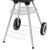 Gratar gradina cu carbuni, grill rotund, cu roti, capac, rafturi, 34.5 cm, 36x46.5x71 cm, Pluto GartenVIP DiyLine