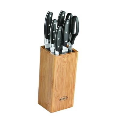 Set Cutite, RÖSLE, 7 Piese Cu Suport Bambus, Otel Inoxidabil 18/10 Essential GrillCooking