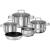 Set vase, ROSLE, Moments, 5 buc, oțel inoxidabil 18/10 Essential GrillCooking