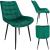 Scaun bucatarie/living, metalic, catifea, verde, 53x63x83 cm, Misty GartenVIP DiyLine