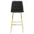 Scaun de bucatarie/bar, Artool, Arceto, catifea, metal, negru si auriu, 43.5x49x102 cm GartenVIP DiyLine