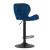 Scaun de bucatarie/bar, Artool, West, rotativ, catifea, bleumarin si negru, 46x48.5x90-111 cm GartenVIP DiyLine