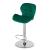 Scaun de bucatarie/bar, Artool, West, rotativ, catifea, verde si argintiu, 46x48.5x90-111 cm GartenVIP DiyLine