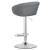 Scaun de bucatarie/bar, Artool, East, rotativ, catifea, gri si argntiu, 53x46x81-103 cm GartenVIP DiyLine