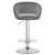 Scaun de bucatarie/bar, Artool, East, rotativ, catifea, gri si argntiu, 53x46x81-103 cm GartenVIP DiyLine