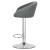 Scaun de bucatarie/bar, Artool, East, rotativ, catifea, gri si argntiu, 53x46x81-103 cm GartenVIP DiyLine