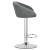 Scaun de bucatarie/bar, Artool, East, rotativ, catifea, gri si argntiu, 53x46x81-103 cm GartenVIP DiyLine