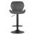 Scaun de bucatarie/bar, Artool, West, rotativ, catifea, gri si negru, 46x48.5x90-111 cm GartenVIP DiyLine