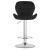 Scaun de bucatarie/bar, Artool, West, rotativ, catifea, negru si argintiu, 46x48.5x90-111 cm GartenVIP DiyLine