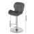Scaun de bucatarie/bar, Artool, West, rotativ, catifea, negru si argintiu, 46x48.5x90-111 cm GartenVIP DiyLine