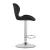 Scaun de bucatarie/bar, Artool, West, rotativ, catifea, negru si argintiu, 46x48.5x90-111 cm GartenVIP DiyLine